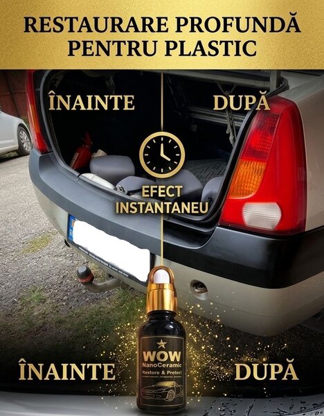 Tratament Ceramic Auto - Restaurare Plastice Ingalbenite WOW NanoCeramic